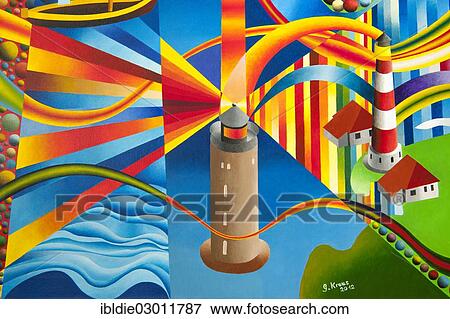 "Westerheversand Lighthouse, St. Peter-Ording, acrylic painting, artist Gerhard Kraus, Kriftel, North Frisia, Schleswig-Holstein, Germany, Europe" View Large Photo Image Stock Photo - "Westerheversand Lighthouse, St. Peter-Ording, acrylic painting, artist Gerhard Kraus, Kriftel, North Frisia, Schleswig-Holstein, Germany, Europe". Fotosearch