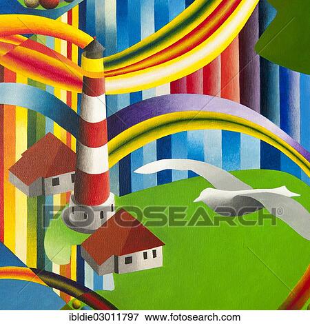 "Westerheversand Lighthouse, St. Peter-Ording, acrylic painting, artist Gerhard Kraus, Kriftel, North Frisia, Schleswig-Holstein, Germany, Europe" View Large Photo Image Stock Photo - "Westerheversand Lighthouse, St. Peter-Ording, acrylic painting, artist Gerhard Kraus, Kriftel, North Frisia, Schleswig-Holstein, Germany, Europe". Fotosearch