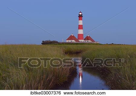"Westerheversand Lighthouse, Westerhever, Eiderstedt, North Frisia, Schleswig-Holstein, Germany, Europe" View Large Photo Image Stock Photograph - "Westerheversand Lighthouse, Westerhever, Eiderstedt, North Frisia, Schleswig-Holstein, Germany, Europe". Fotosearch