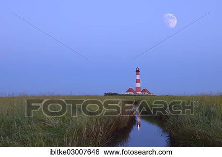 "Westerheversand Lighthouse, Westerhever, Eiderstedt, North Frisia, Schleswig-Holstein, Germany, Europe" View Large Photo Image Stock Photograph - "Westerheversand Lighthouse, Westerhever, Eiderstedt, North Frisia, Schleswig-Holstein, Germany, Europe". Fotosearch