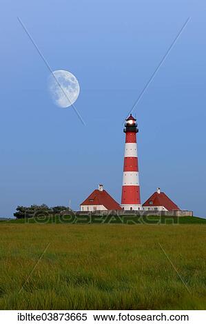 "Westerheversand Lighthouse, Westerhever, Eiderstedt, North Frisia, Schleswig-Holstein, Germany, Europe" View Large Photo Image Stock Photography - "Westerheversand Lighthouse, Westerhever, Eiderstedt, North Frisia, Schleswig-Holstein, Germany, Europe". Fotosearch
