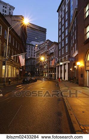 "Weybosset Street in the evening, Providence, Rhode Iceland, USA" View Large Photo Image Picture - "Weybosset Street in the evening, Providence, Rhode Iceland, USA". Fotosearch