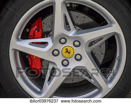 Stock Photo - "Wheel of a Ferrari car, Italy, Europe". Fotosearch