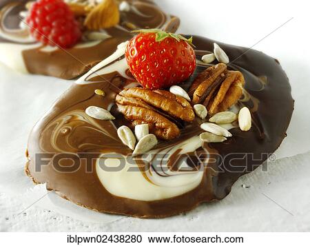 White and milk chocolate swirls with strawberries View Large Photo Image Stock Image - White and milk chocolate swirls with strawberries. Fotosearch