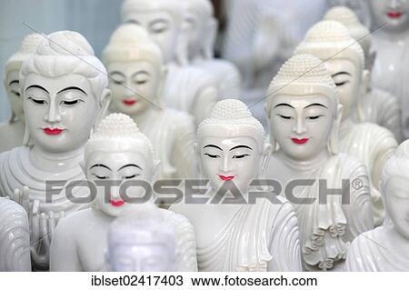 White Buddha statues in Mandalay, Myanmar, Burma, Southeast Asia, Asia View Large Photo Image Stock Image - White Buddha statues in Mandalay, Myanmar, Burma, Southeast Asia, Asia. Fotosearch