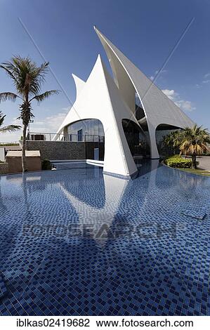 White building in the form of sails, Dubai Creek Golf Club, Dubai, United Arab Emirates, Middle East, Asia View Large Photo Image Stock Image - White building in the form of sails, Dubai Creek Golf Club, Dubai, United Arab Emirates, Middle East, Asia. Fotosearch