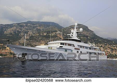 White Cloud, a cruiser built by Feadship, length: 76. 30 m, built in 1983, anchored off the Principality of Monaco, French Riviera, Mediterranean Sea, Europe View Large Photo Image Stock Photo - White Cloud, a cruiser built by Feadship, length: 76. 30 m, built in 1983, anchored off the Principality of Monaco, French Riviera, Mediterranean Sea, Europe. Fotosearch