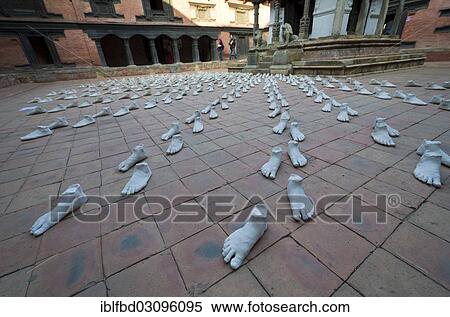 "White sculptures of feet, art exhibition, Patan, Lalitpur District, Bagmati Zone, Nepal, Asia" View Large Photo Image Stock Photography - "White sculptures of feet, art exhibition, Patan, Lalitpur District, Bagmati Zone, Nepal, Asia". Fotosearch
