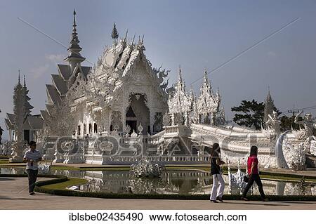 "White Temple, Wat Rong Khun by Chalermchai Kositpipat, Chiang Rai, Northern Thailand, Thailand, Asia" View Large Photo Image Stock Image - "White Temple, Wat Rong Khun by Chalermchai Kositpipat, Chiang Rai, Northern Thailand, Thailand, Asia". Fotosearch