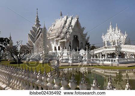 "White Temple, Wat Rong Khun by Chalermchai Kositpipat, Chiang Rai, Northern Thailand, Thailand, Asia" View Large Photo Image Stock Image - "White Temple, Wat Rong Khun by Chalermchai Kositpipat, Chiang Rai, Northern Thailand, Thailand, Asia". Fotosearch
