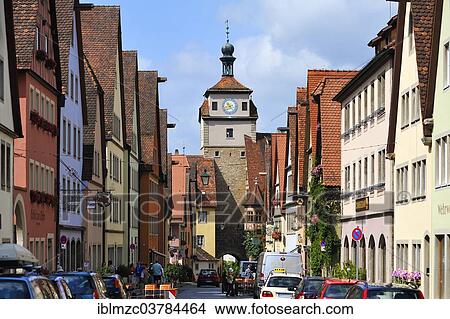 "White Tower, 12th - 13th century, Georgengasse street, Rothenburg ob der Tauber, Middle Franconia, Bavaria, Germany, Europe" View Large Photo Image Picture - "White Tower, 12th - 13th century, Georgengasse street, Rothenburg ob der Tauber, Middle Franconia, Bavaria, Germany, Europe". Fotosearch