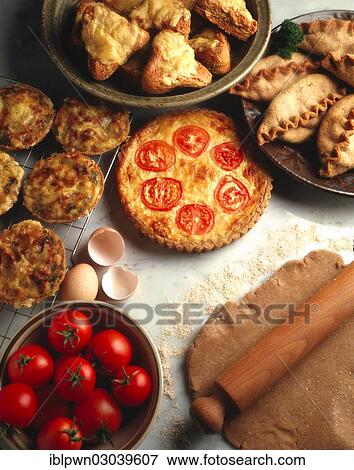 "Whole wheat quiches, pies, tartes" View Large Photo Image Stock Photo - "Whole wheat quiches, pies, tartes". Fotosearch