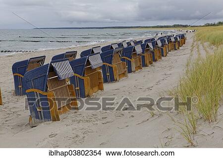 "Wicker beach chairs on the beach of Ahrenshoop, Mecklenburg-Vorpommern, Germany, Europe" View Large Photo Image Picture - "Wicker beach chairs on the beach of Ahrenshoop, Mecklenburg-Vorpommern, Germany, Europe". Fotosearch