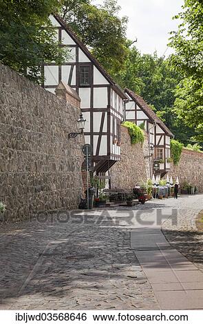Stock Photograph - "Wiekhaeuser buildings, Neubrandenburg, Mecklenburg-Western Pomerania, Germany, Europe". Fotosearch