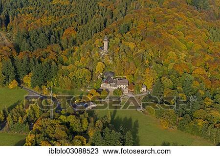 Stock Image - "Wildenburg castle ruins in the Idar Forest low mountain range, Wildenburg Nature Reserve, Kempfeld, Rhineland-Palatinate, Germany, Europe". Fotosearch