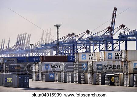"Wilhelm Kaisen Terminal, Container Terminal Bremerhaven, Bremerhaven, Bremen, Germany, Europe" View Large Photo Image Stock Photo - "Wilhelm Kaisen Terminal, Container Terminal Bremerhaven, Bremerhaven, Bremen, Germany, Europe". Fotosearch