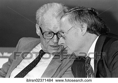 "Willy Brandt and Oskar Lafontaine at the unification convention of the SPD of the GDR with the West German SPD, Berlin, Germany, Europe" View Large Photo Image Picture - "Willy Brandt and Oskar Lafontaine at the unification convention of the SPD of the GDR with the West German SPD, Berlin, Germany, Europe". Fotosearch
