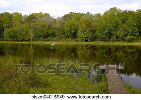 Stock Photo - "Wind Born Crater Lake, Volcanic Eifel, Rhineland-Palatinate, Germany, Europe". Fotosearch