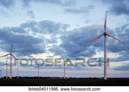 Stock Photograph - "Wind park Wybelsumer Polder, Emden, East Frisia, Lower Saxony, Germany, Europe". Fotosearch