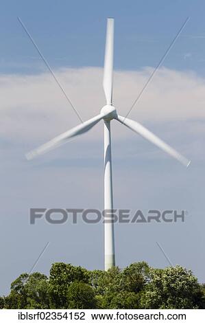 Stock Image - "Wind turbine, Fehmarn Island, Schleswig-Holstein, Germany, Europe". Fotosearch