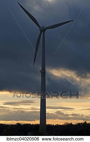 "Wind turbine in front of evening sky, Karsberg, Upper Franconia, Bavaria, Germany, Europe" View Large Photo Image Stock Photograph - "Wind turbine in front of evening sky, Karsberg, Upper Franconia, Bavaria, Germany, Europe". Fotosearch
