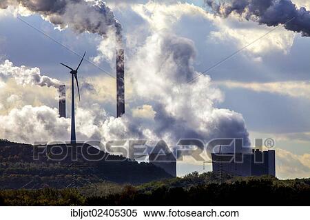 "Wind turbine on the Halde Scholven heap next to the E. ON coal-fired power plant Scholven, power lines, Gelsenkirchen, North Rhine-Westphalia, Germany, Europe" View Large Photo Image Stock Photography - "Wind turbine on the Halde Scholven heap next to the E. ON coal-fired power plant Scholven, power lines, Gelsenkirchen, North Rhine-Westphalia, Germany, Europe". Fotosearch