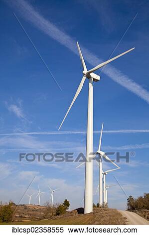 Stock Photography - "Wind turbines in Catalonia, Spain, Europe". Fotosearch