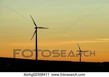 "Wind turbines on the Margeride mountains towards Ally, Haute Loire, Auvergne, France, Europe" View Large Photo Image Stock Image - "Wind turbines on the Margeride mountains towards Ally, Haute Loire, Auvergne, France, Europe". Fotosearch