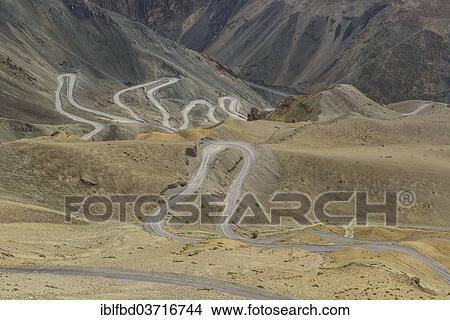 "Winding road, part of the Manali-Leh Highway, Lamayuru, Ladakh, Jammu and Kashmir, India, Asia" View Large Photo Image Picture - "Winding road, part of the Manali-Leh Highway, Lamayuru, Ladakh, Jammu and Kashmir, India, Asia". Fotosearch