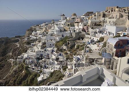 "Windmill and houses in the old town of Oia, Santorini, Cyclades, Greek Islands, Greece, Europe" View Large Photo Image Stock Photo - "Windmill and houses in the old town of Oia, Santorini, Cyclades, Greek Islands, Greece, Europe". Fotosearch