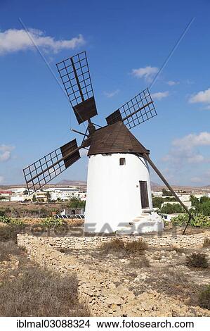 "Windmill, Antigua, Fuerteventura, Canary Islands, Spain, Europe" View Large Photo Image Picture - "Windmill, Antigua, Fuerteventura, Canary Islands, Spain, Europe". Fotosearch