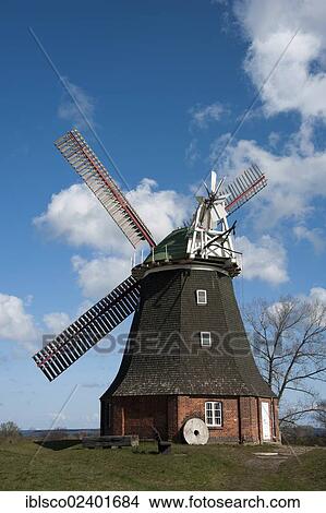 "Windmill, built in 1889, Stove, Mecklenburg-Western Pomerania, Germany, Europe" View Large Photo Image Picture - "Windmill, built in 1889, Stove, Mecklenburg-Western Pomerania, Germany, Europe". Fotosearch