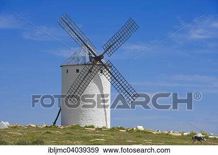 "Windmill, Campo de Criptana, Route of Don Quijote, Ciudad Real province, Castilla-La Mancha, Spain, Europe" View Large Photo Image Stock Photo - "Windmill, Campo de Criptana, Route of Don Quijote, Ciudad Real province, Castilla-La Mancha, Spain, Europe". Fotosearch