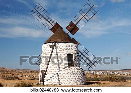 "Windmill in Valles de Ortega, Fuerteventura, Canary Islands, Spain, Europe" View Large Photo Image Stock Image - "Windmill in Valles de Ortega, Fuerteventura, Canary Islands, Spain, Europe". Fotosearch