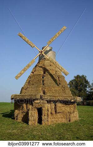 "Windmill made of straw bales, Tomelilla, Scania, Sweden, Europe" View Large Photo Image Stock Photo - "Windmill made of straw bales, Tomelilla, Scania, Sweden, Europe". Fotosearch