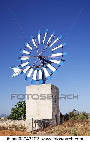 "Windmill near Campos, Majorca, Balearic Islands, Spain, Europe" View Large Photo Image Stock Image - "Windmill near Campos, Majorca, Balearic Islands, Spain, Europe". Fotosearch