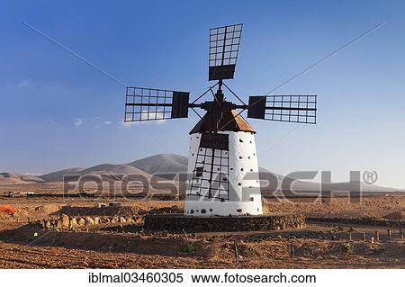 "Windmill near El Cotillo, Fuerteventura, Canary Islands, Spain, Europe" View Large Photo Image Stock Photography - "Windmill near El Cotillo, Fuerteventura, Canary Islands, Spain, Europe". Fotosearch