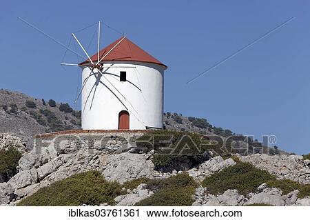 "Windmill, Symi Island, Dodecanese, Greece, Europe" View Large Photo Image Stock Image - "Windmill, Symi Island, Dodecanese, Greece, Europe". Fotosearch