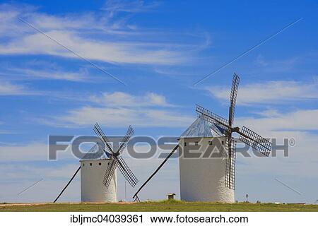 "Windmills, Campo de Criptana, Route of Don Quijote, Ciudad Real province, Castilla-La Mancha, Spain, Europe" View Large Photo Image Stock Image - "Windmills, Campo de Criptana, Route of Don Quijote, Ciudad Real province, Castilla-La Mancha, Spain, Europe". Fotosearch