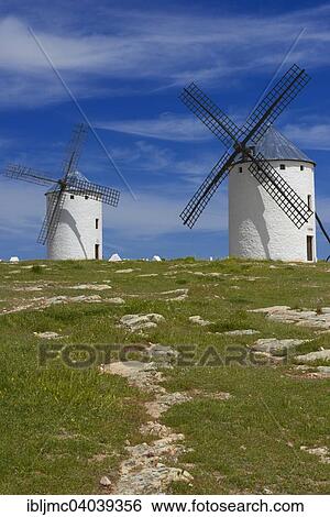 "Windmills, Campo de Criptana, Route of Don Quijote, Ciudad Real province, Castilla-La Mancha, Spain, Europe" View Large Photo Image Stock Photograph - "Windmills, Campo de Criptana, Route of Don Quijote, Ciudad Real province, Castilla-La Mancha, Spain, Europe". Fotosearch