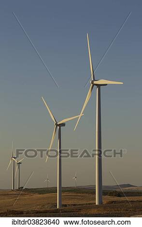 "Windmills in the evening light on a wind farm near Sanlucar de Barrameda, Cadiz province, Andalucia, Spain, Europe" View Large Photo Image Stock Image - "Windmills in the evening light on a wind farm near Sanlucar de Barrameda, Cadiz province, Andalucia, Spain, Europe". Fotosearch