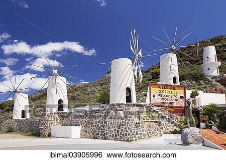 "Windmills, Lasithi Plateau, Crete, Greece, Europe" View Large Photo Image Stock Photograph - "Windmills, Lasithi Plateau, Crete, Greece, Europe". Fotosearch