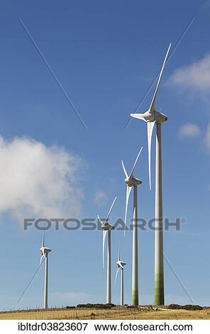 "Windmills on a wind farm near Zahara de los Atunes, Cadiz province, Andalucia, Spain, Europe" View Large Photo Image Stock Photo - "Windmills on a wind farm near Zahara de los Atunes, Cadiz province, Andalucia, Spain, Europe". Fotosearch