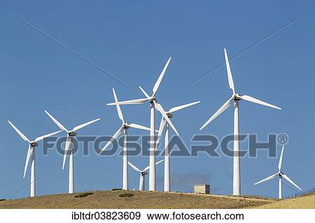 "Windmills on a wind farm near Zahara de los Atunes, Cadiz province, Andalucia, Spain, Europe" View Large Photo Image Stock Photo - "Windmills on a wind farm near Zahara de los Atunes, Cadiz province, Andalucia, Spain, Europe". Fotosearch