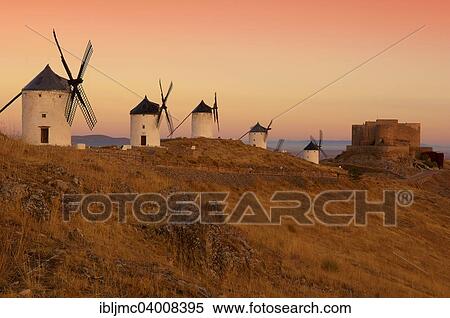 "Windmills, Route of Don Quixote, Consuegra, Toledo province, Castilla-La Mancha, Spain, Europe" View Large Photo Image Stock Photography - "Windmills, Route of Don Quixote, Consuegra, Toledo province, Castilla-La Mancha, Spain, Europe". Fotosearch