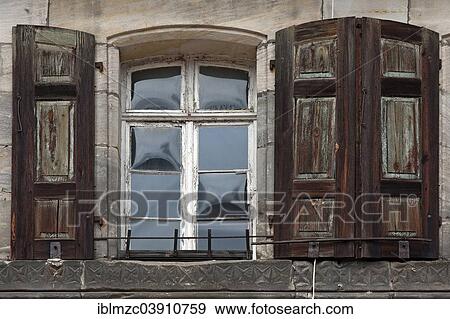 "Window with shutters on a town house, 19th century, Schnaittach, Middle Franconia, Bavaria, Germany, Europe" View Large Photo Image Stock Photo - "Window with shutters on a town house, 19th century, Schnaittach, Middle Franconia, Bavaria, Germany, Europe". Fotosearch