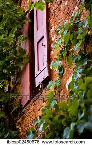 "Window with shutters, Roussillon, Vaucluse, Provence, France, Europe" View Large Photo Image Stock Photograph - "Window with shutters, Roussillon, Vaucluse, Provence, France, Europe". Fotosearch