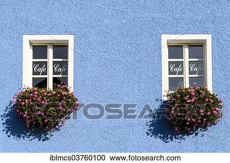 "Windows labelled """"Cafe"""" with flowers, Waldkirchen, Lower Bavaria, Bavaria, Germany, Europe" View Large Photo Image Stock Image - "Windows labelled """"Cafe"""" with flowers, Waldkirchen, Lower Bavaria, Bavaria, Germany, Europe". Fotosearch