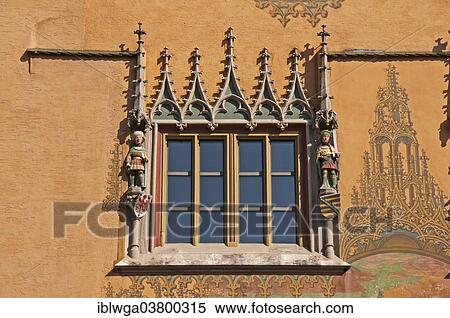 "Windows, murals and two statues of electoral princes, town hall, 15th Century, Ulm, Baden-Wurttemberg, Germany, Europe" View Large Photo Image Stock Photography - "Windows, murals and two statues of electoral princes, town hall, 15th Century, Ulm, Baden-Wurttemberg, Germany, Europe". Fotosearch