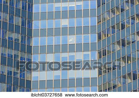 Stock Photo - "Windows, Telekom-Hochhaus skyscraper, Dortmund, Ruhr district, North Rhine-Westphalia, Germany, Europe". Fotosearch
